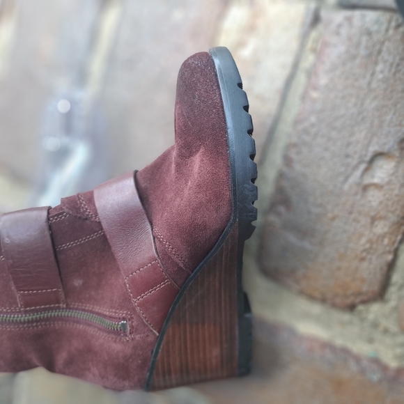 Sorel After Hour Suede Brown Boot Women's Size 8 With Side Zipper. - Picture 6 of 12